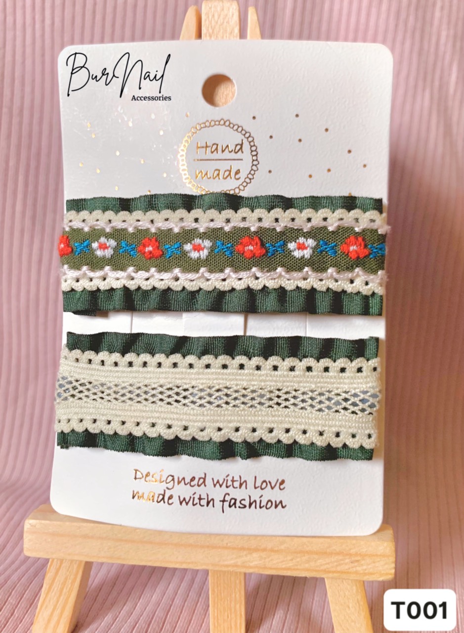 Kẹp Tóc Thêu Hoa Handmade Mẹ và Bé