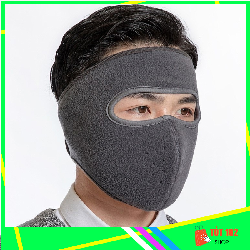 Khẩu Trang Ninja Nin Ja Vải Nỉ Nam Nữ Che Kín Mặt Kín Tai Chống Nắng Chống Nóng Chống Bụi KK1 - Khau Trang Ninja Nin Ja Vai Ni Nam Nu Che Kin Mat Kin Tai Chong Nang Chong Nong Chong Bui - SHOP TỐT 102