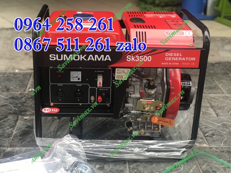 Máy phát điện sumokama 3500 chạy d.ầu tại Thái Nguyên