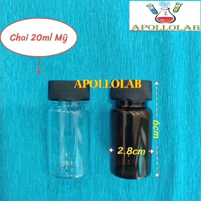 Chai thủy tinh có nắp vặn siêu kín, tự đứng được 3ml 5ml 10ml 20ml 40ml đựng tinh dầu hóa chất