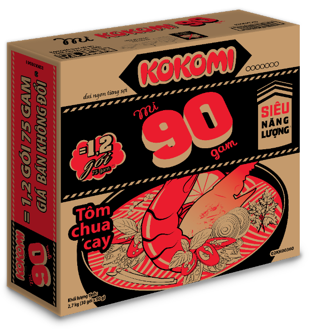 Kokomi Đại Mì 90 - Mì Tôm Chua Cay