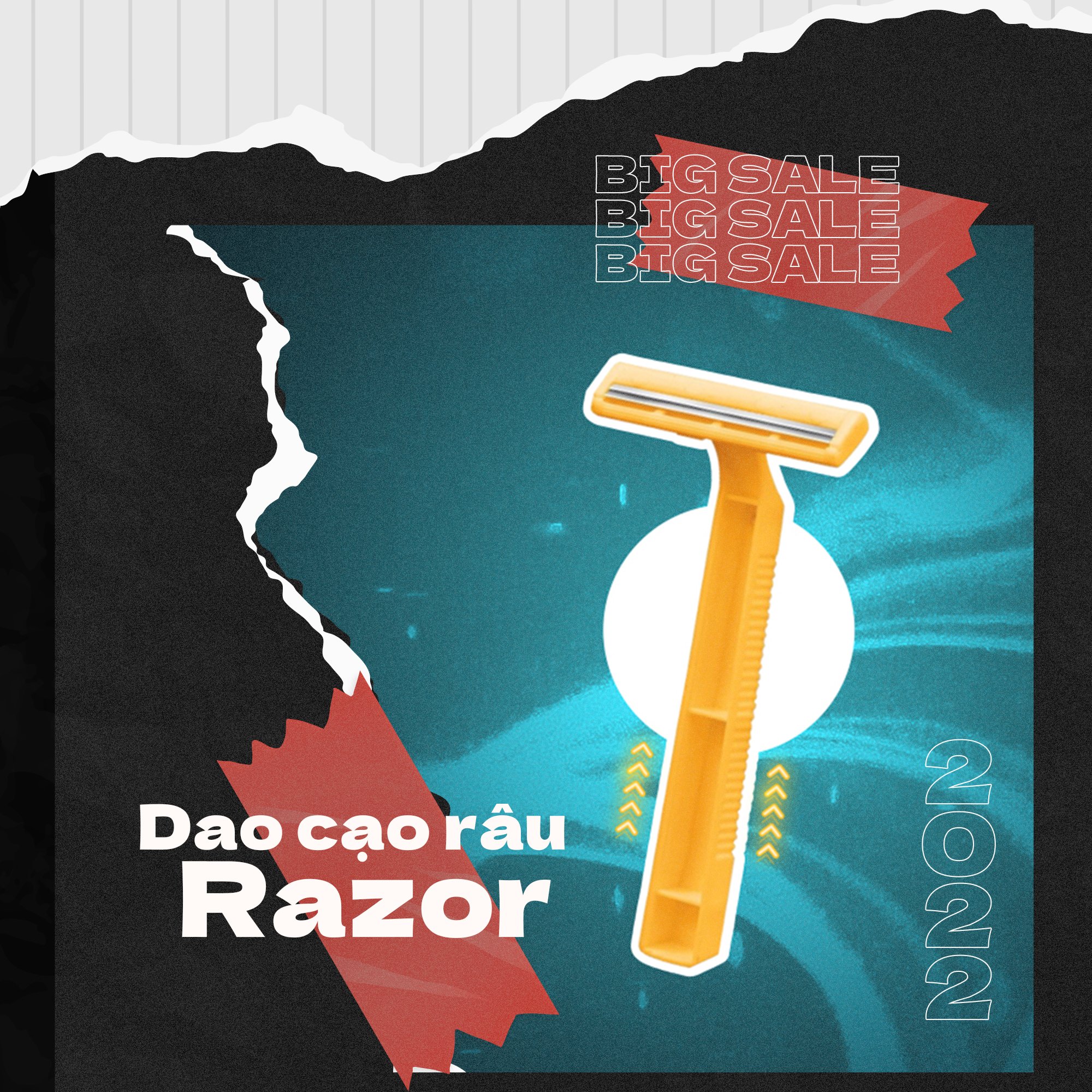 Dao cạo râu nam 2 lưỡi Razor dùng 1 lần