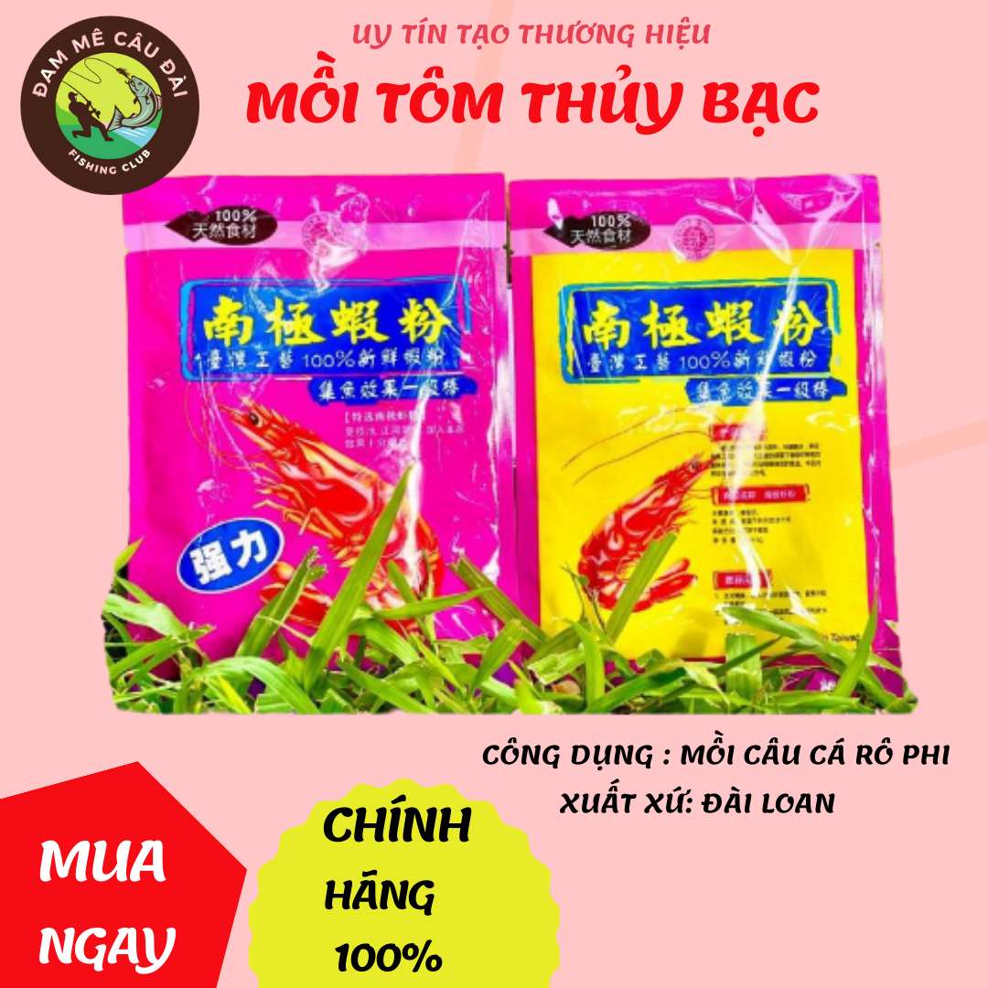 Mồi câu cá tôm thủy bạc,mồi câu cá chính hãng[ ĐAM MÊ CÂU ĐÀI]