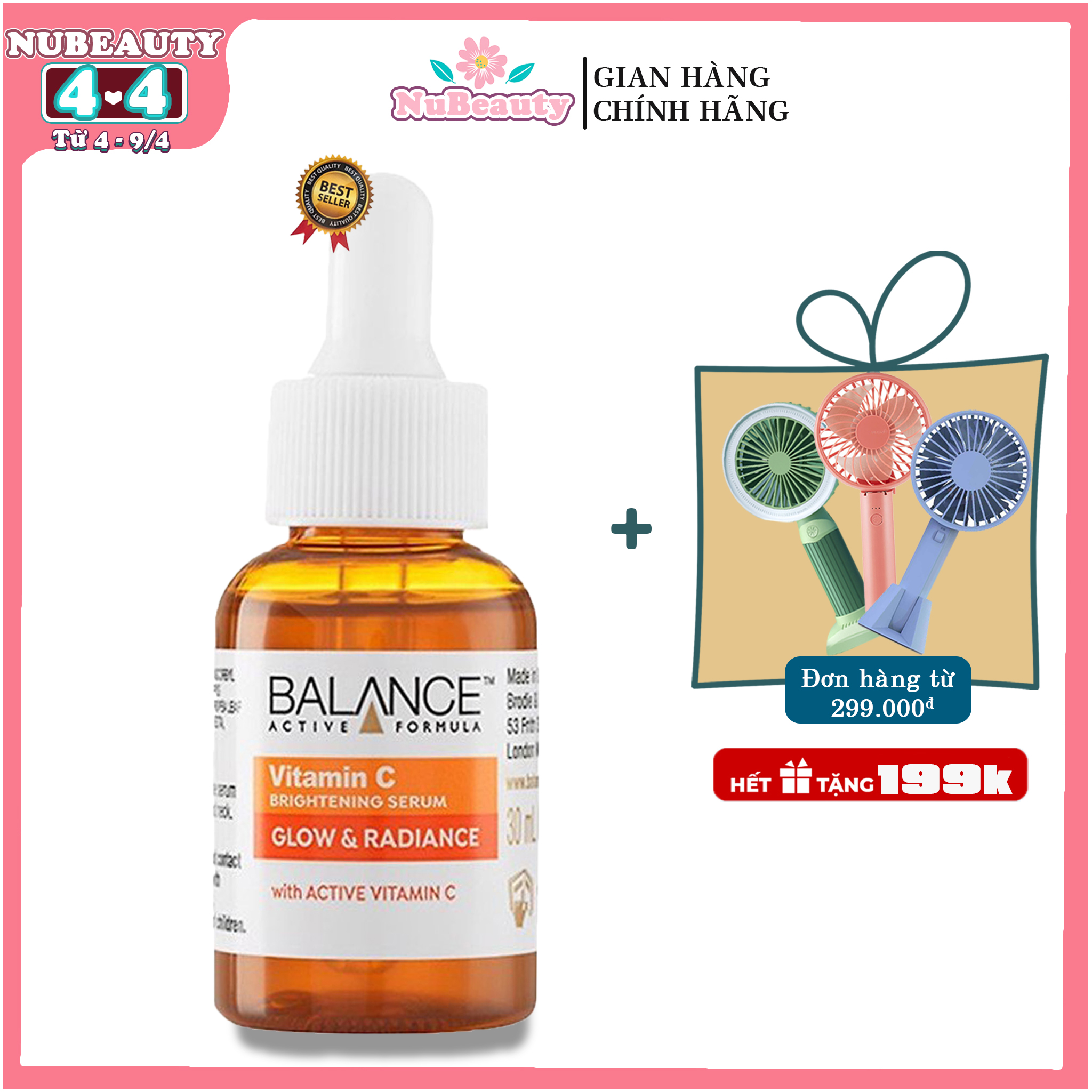 CHÍNH HÃNG Tinh Chất Dưỡng Trắng Da Giải Quyết Thâm mụn Balance Active