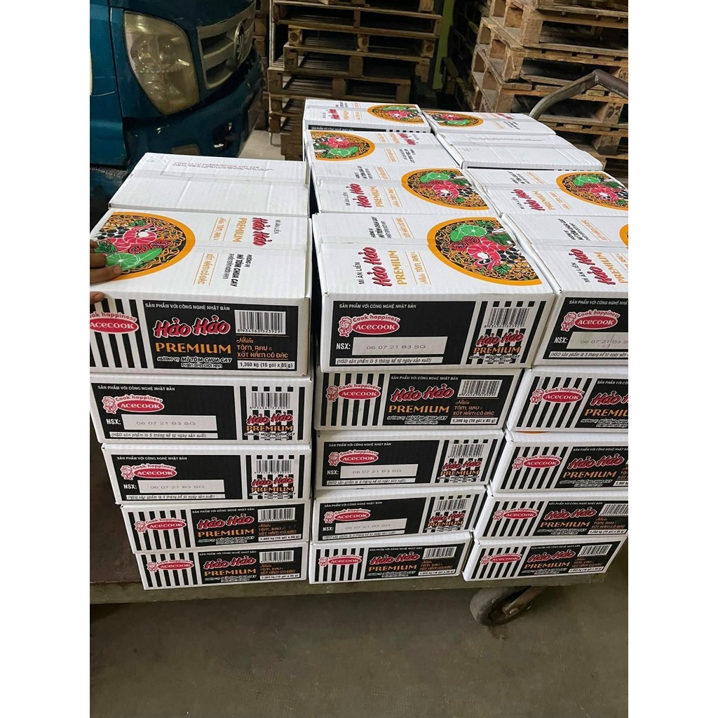 Thùng 16 Gói Mì Hảo Hảo Premium Vị Tôm Chua Cay (16 Gói X 90g)