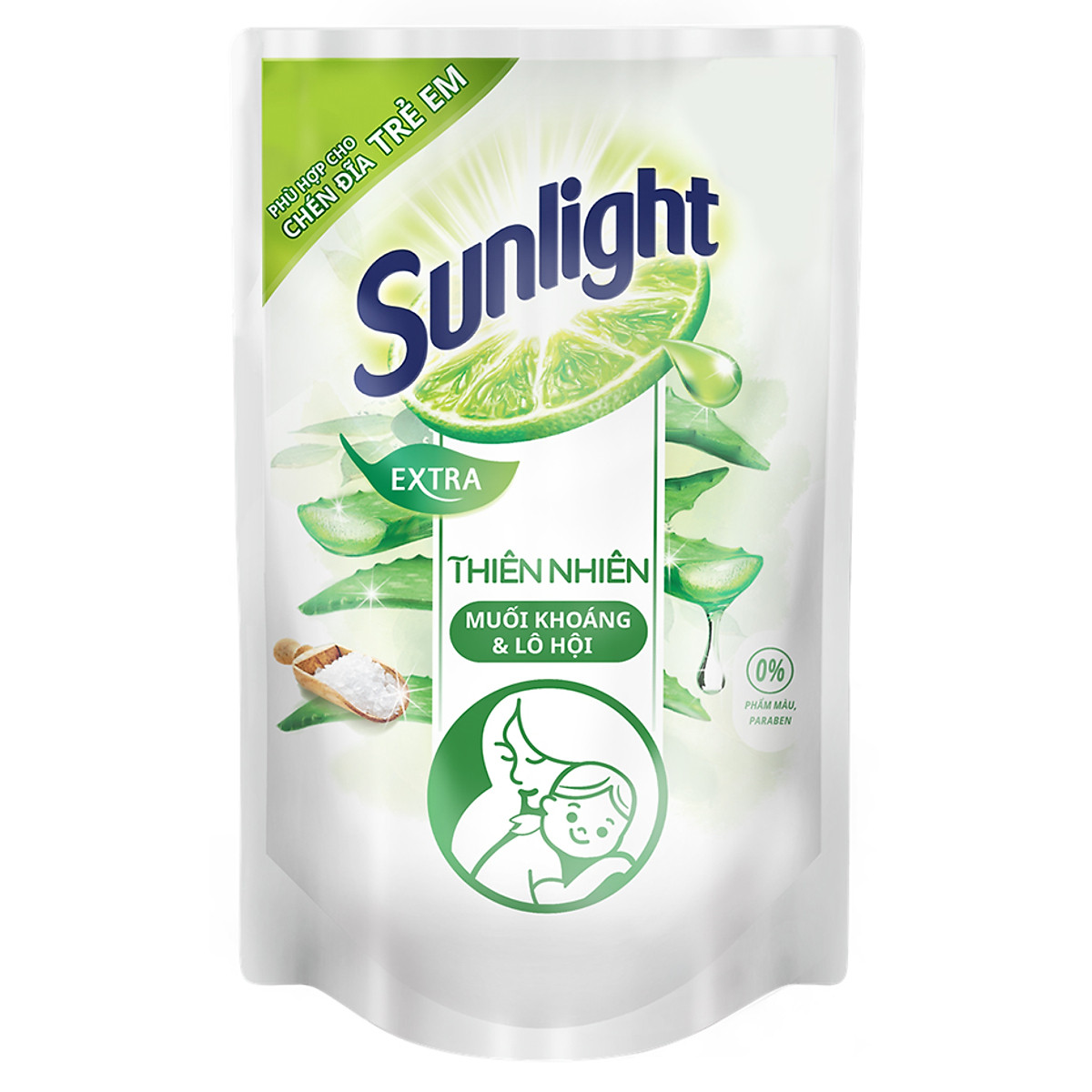 [HCM ship 2h] Nước Rửa Chén Sunlight Thiên Nhiên (Trắng) Túi 720G