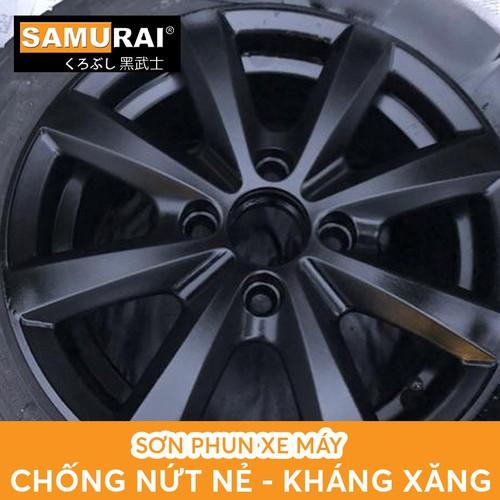 COMBO Sơn Samurai cho cặp mâm màu đen nhám 109A