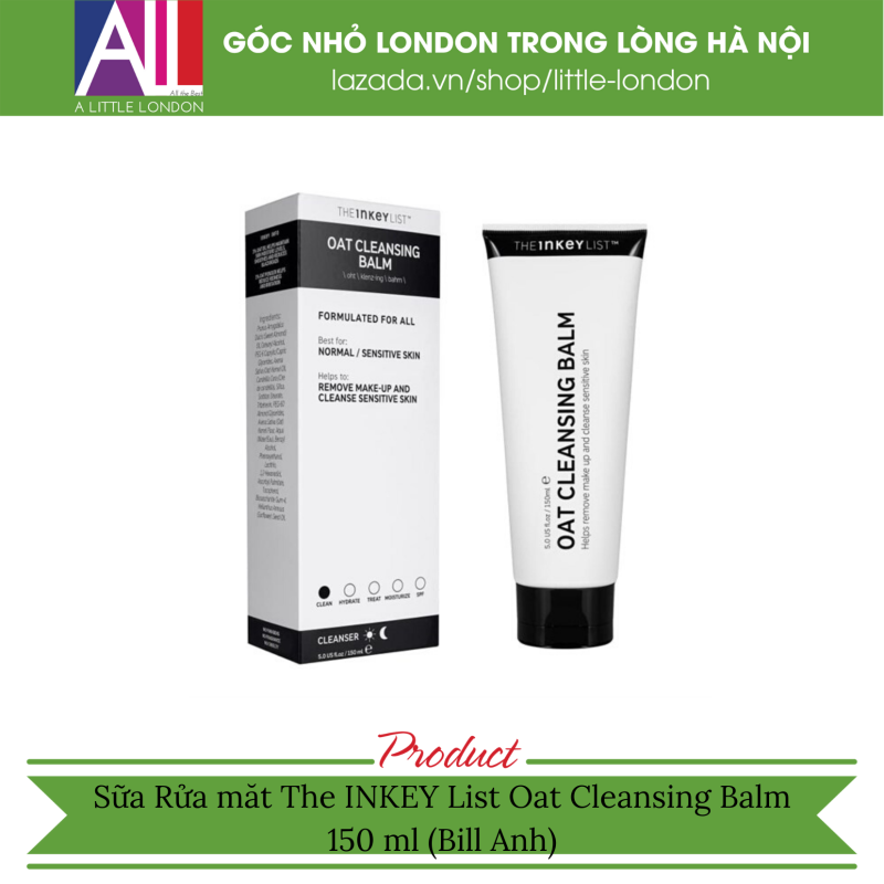 Sữa rửa mặt The INKEY List Oat Cleansing Balm 150ml (Bill Anh)