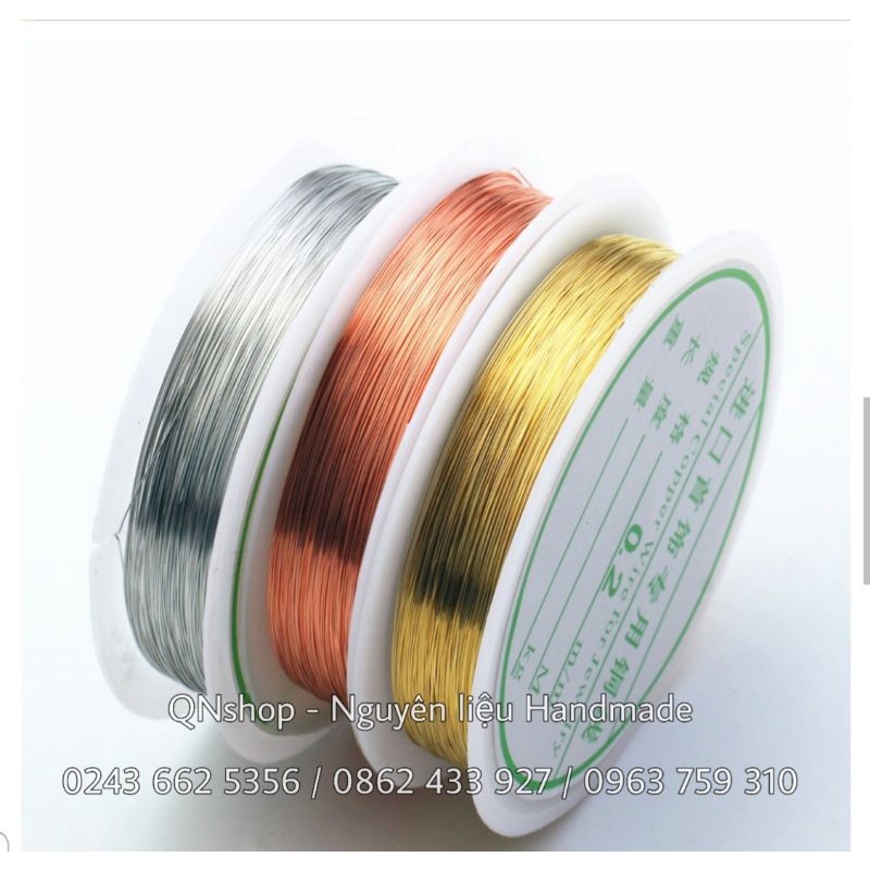 Dây kẽm vàng bạc 0.2-1mm, hạt trai các cỡ...