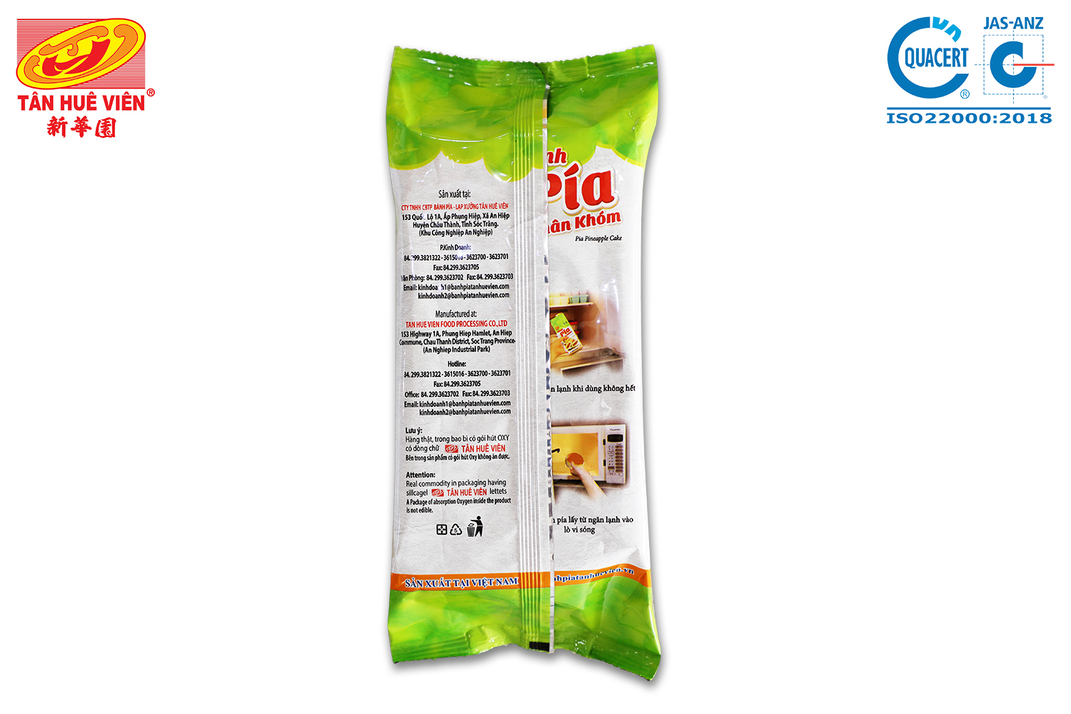 BÁNH PÍA CHAY KHÓM ( 400g x 4 cái ) Tân Huê Viên