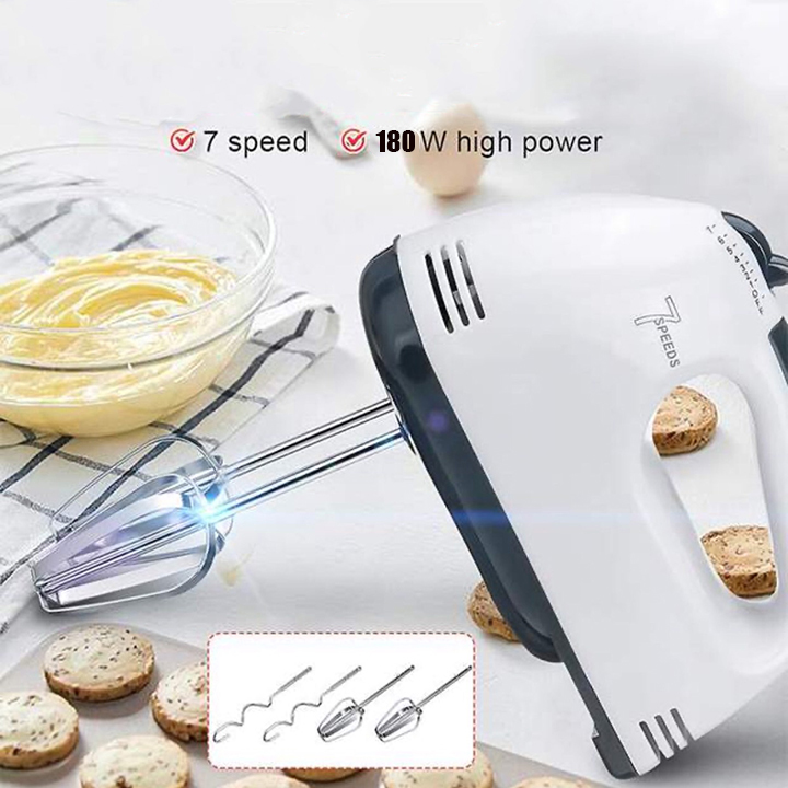 Máy Đánh Trứng Cầm Tay 7 Tốc Độ Công Suất 180W