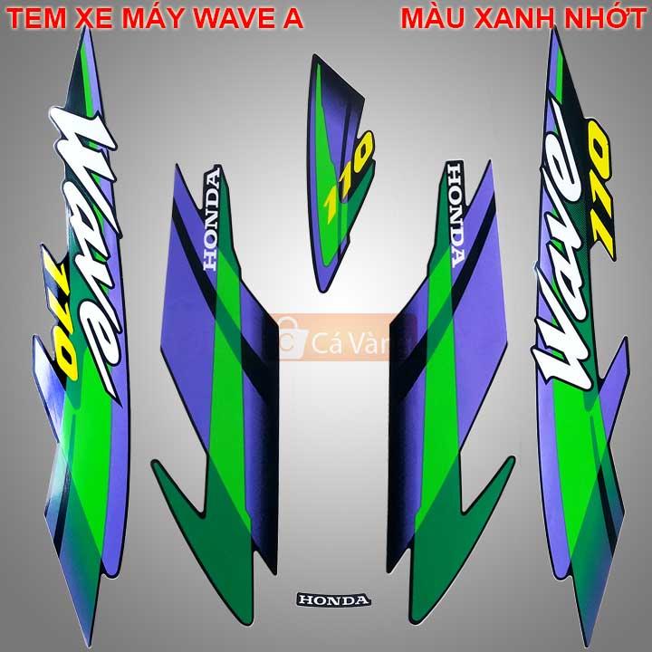 [HCM]Tem xe MÁY WAVE 110 MÀU xanh nhớt