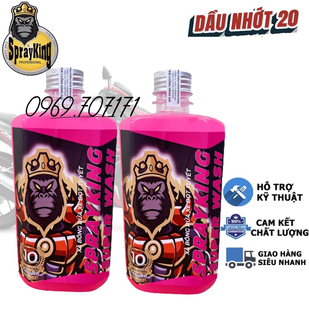 Nước rửa xe Sprayking bọt tuyết 500ML mẫu mới rửa xe siêu bóng, tạo hiệu ứng cánh sen