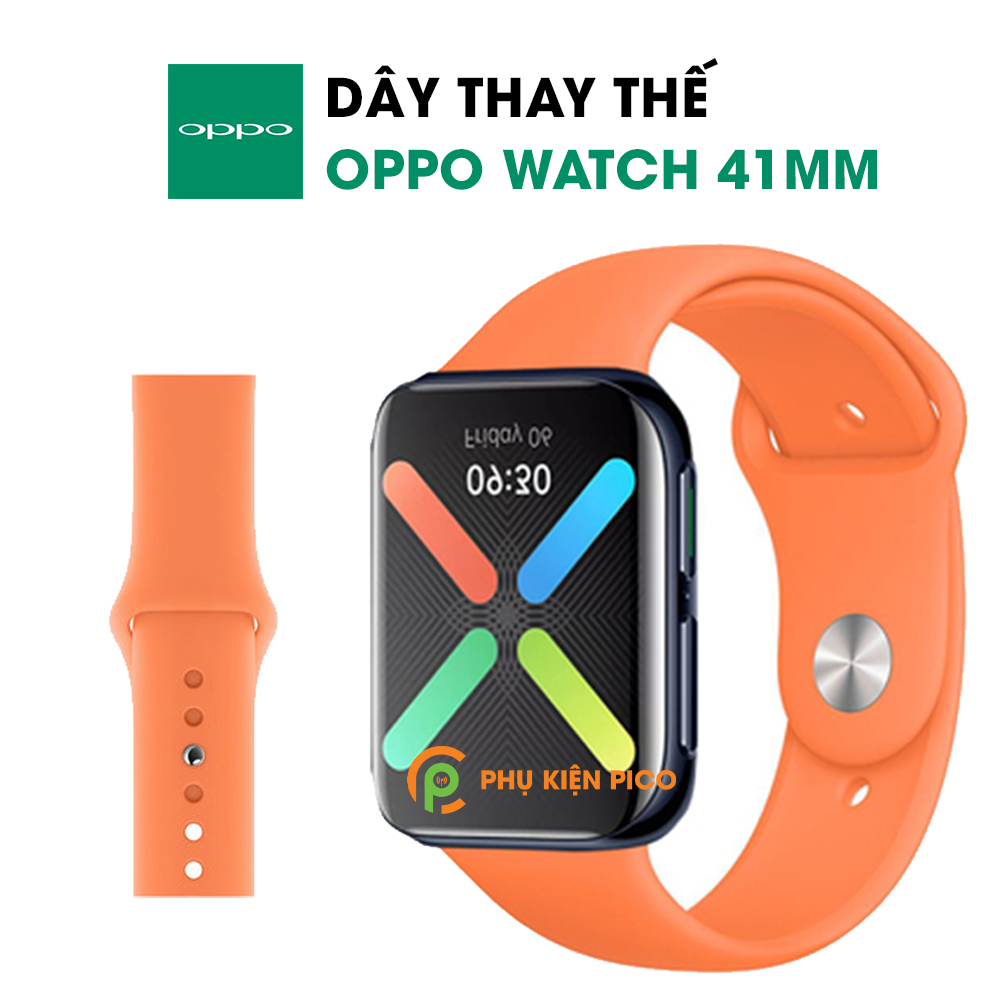 Dây đồng hồ Oppo Watch 41mm 46mm dây cao su đồng hồ siêu mềm nhiều màu
