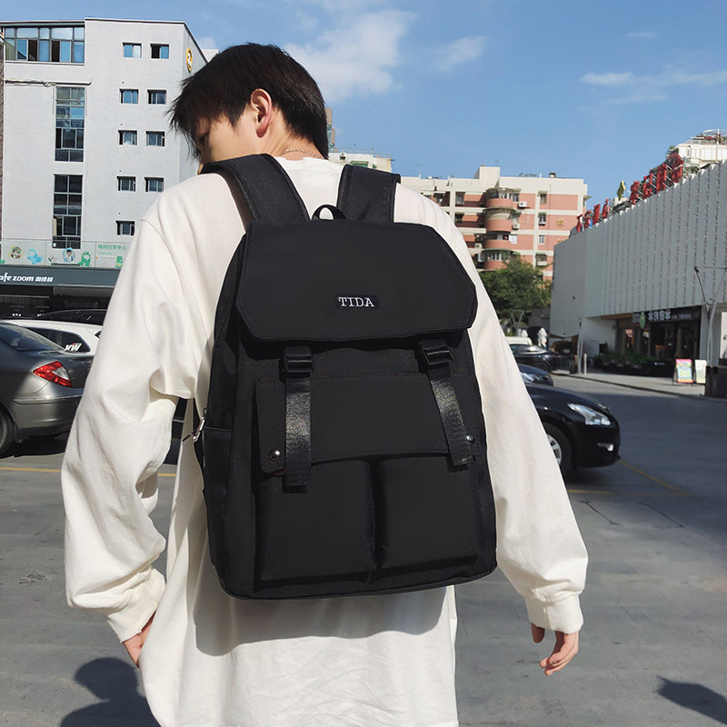 Balo unisex đi học thời trang basic, Balo nam nữ phong cách Hàn Quốc