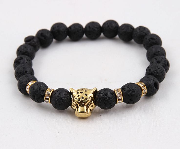 [HCM]Vòng Đá Núi Lửa Phong Thuỷ - Charm Hoạ Tiết Cá Tính