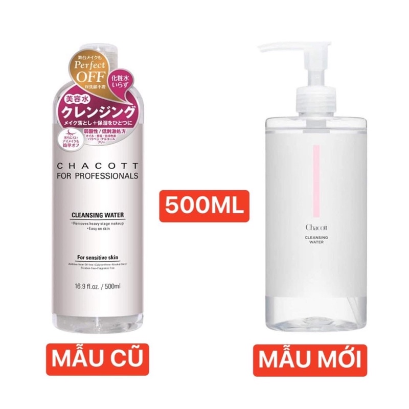 Nước tẩy trang Chacott micellar water 500ml