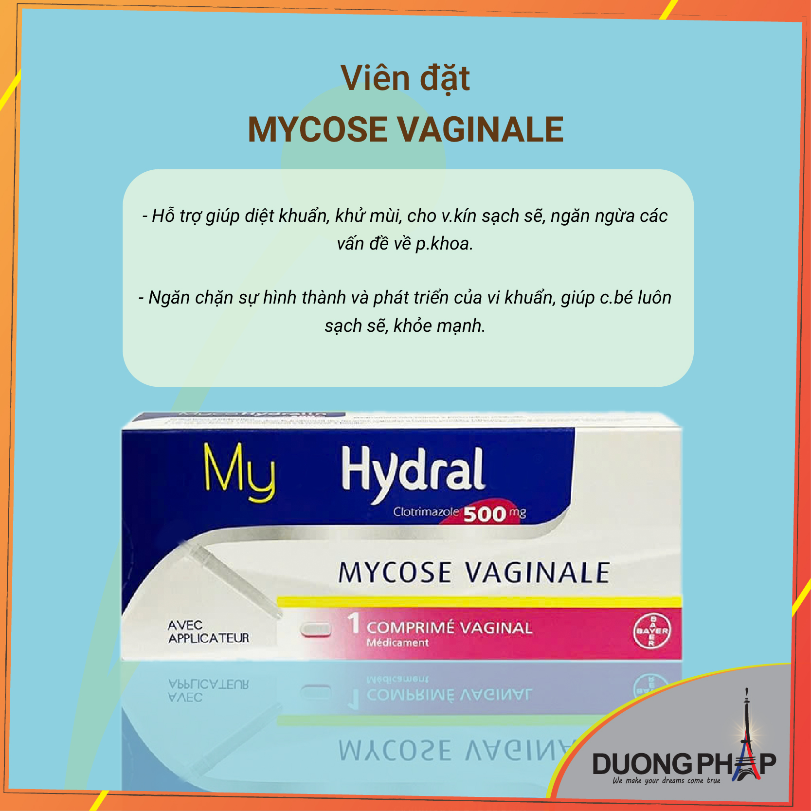 Viên đặt MycoHydralin 500mg