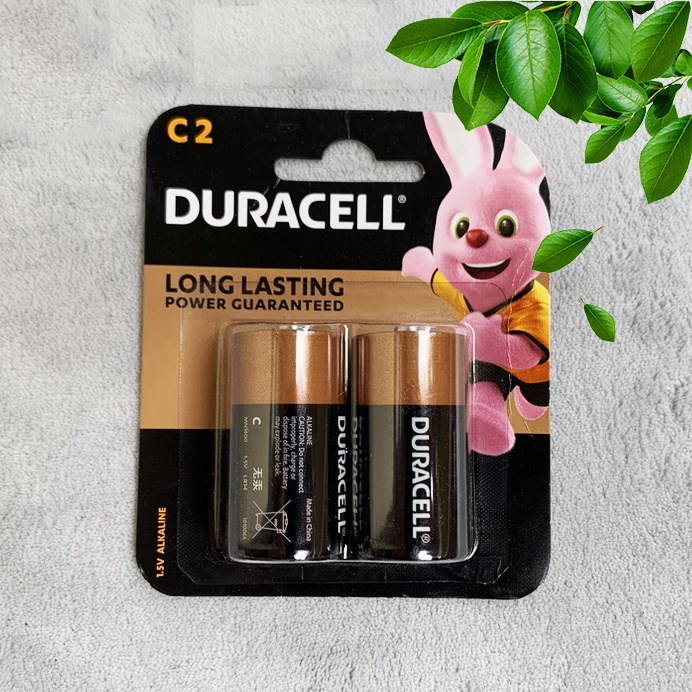 Combo 2 vỉ pin trung C Duracell Alkaline chính hãng (1 vỉ 2 viên)