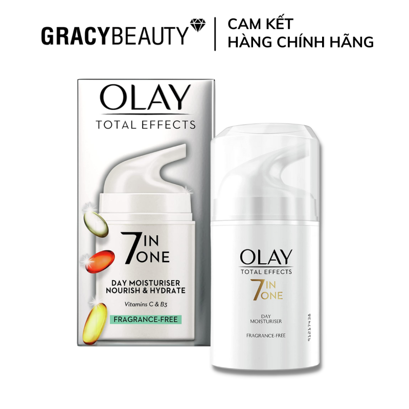 Kem dưỡng Olay không hương liệu Olay Total Effects 7in1 Anti-Ageing Moisturiser Fragrance-Free 50ml [Bản UK]