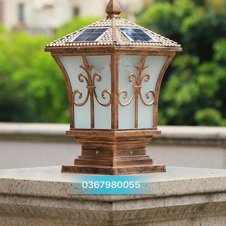 Đèn Năng Lượng Mặt Trời Trụ Cổng Cao Cấp