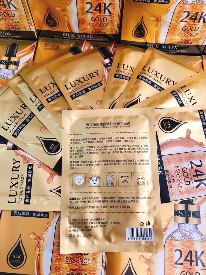 [HCM]Mặt Nạ Lụa 24k Gold Luxury Cao Cấp