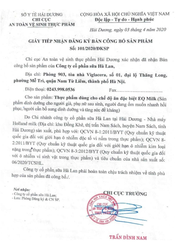 (Mua 5 tặng 1) sữa nghệ EQ milk VIETNAM24H 900g