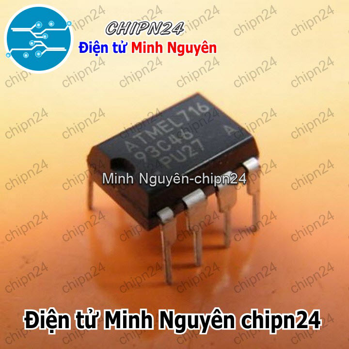 [2 con] (DIP) IC 93C46 DIP-8 (AT93C46 IC Nhớ EEPROM) - HH001053