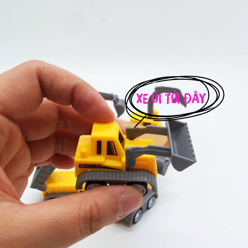Combo 5 Chiếc Xe Đồ Chơi Công Trình Mini Động Cơ Dây Cót