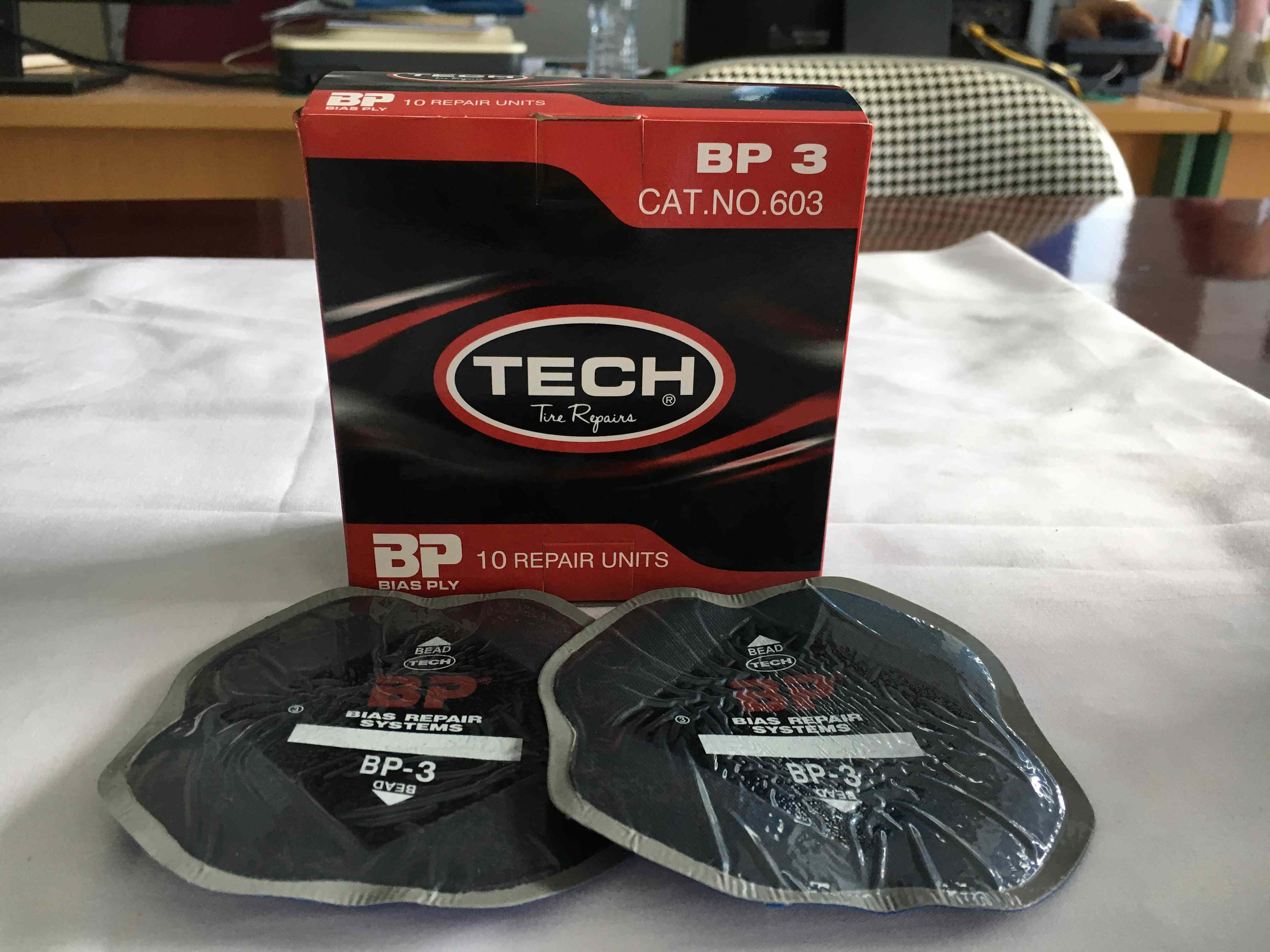 Hộp 10 miếng vá lốp bố chéo Tech BP-3 (Bias, 100mm)