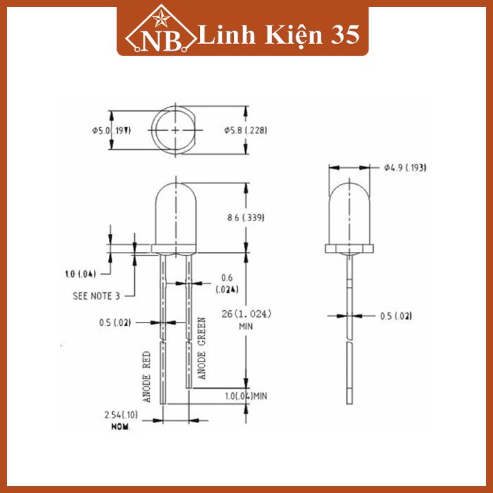 Gói 10 con led siêu sáng phi 5