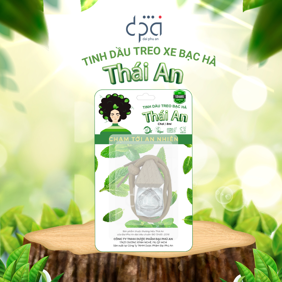 Combo 2 Tinh dầu treo hương Bạc hà Thái An (C/8ml)