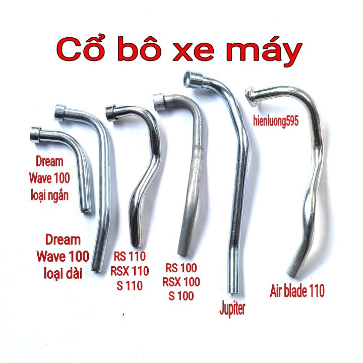 Cổ Pô xe máy Dream, Wave, Airblade 110, Jupiter, Sirius