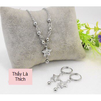 Bộ trang sức giá rẻ bộ trang sức giá sỉ bộ trang sức đẹp - Hàng chuẩn inox 1 đổi nếu đen gỉ sét