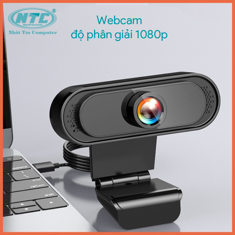 Webcam VSP dạng kẹp FullHD 1080P cực nét - tích hợp micro và phone trên 1 cổng USB (nhiều màu) - Nhất Tín Computer