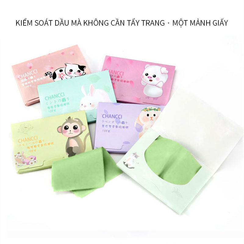 【Urbeauty Mall】Gói giấy thấm dầu gói 100 miếng(Mẫu Ngẫu Nhiên)