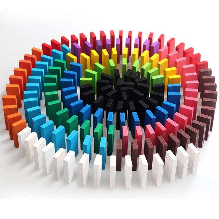 Children's toys, wooden DOMINO 120 bars, Wooden toys to increase creative thinking for children