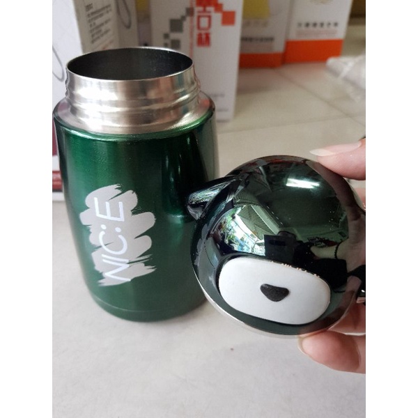 Bình giữ nhiệt Gấu inox 300ml (nắp tai gâu gâu) - N121