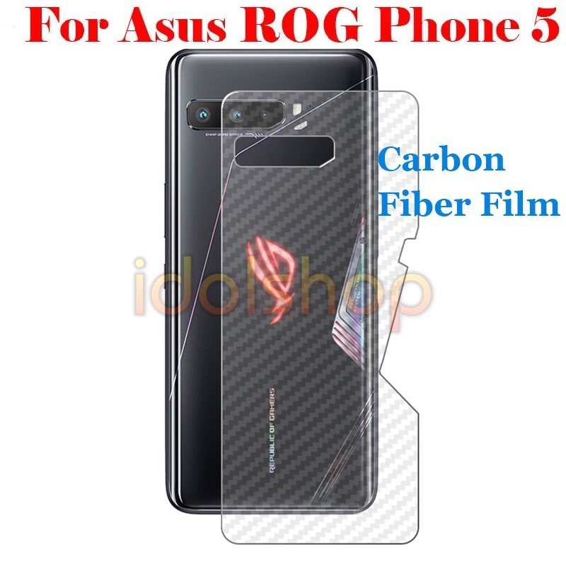 Dán Carbon mặt lưng Asus Rog Phone 3 Rog Phone 2 Rog Phone5 / Rog Phone 5 pro chống bám vân tay
