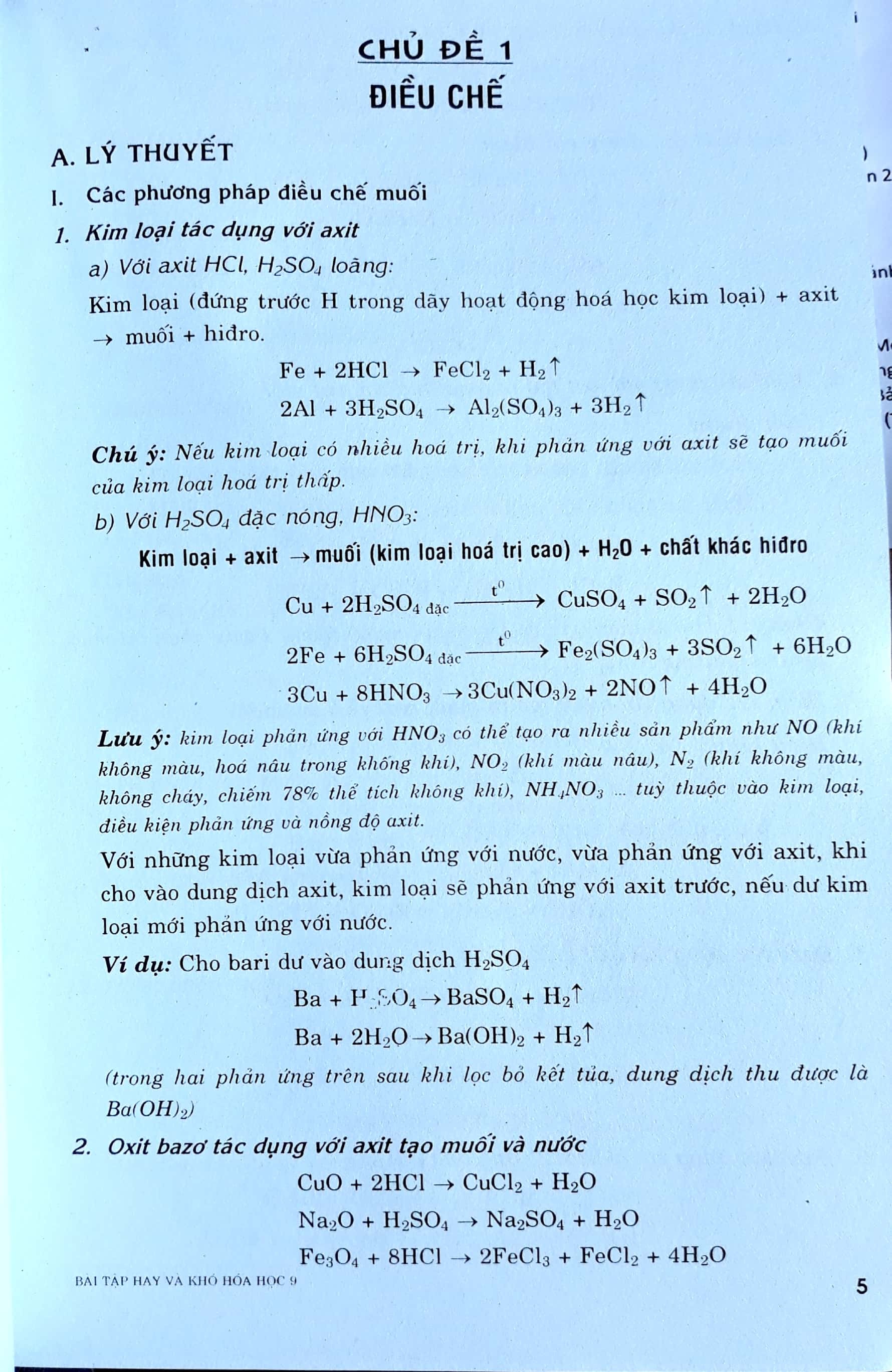 Bài Tập Hay Và Khó Hóa Học 9