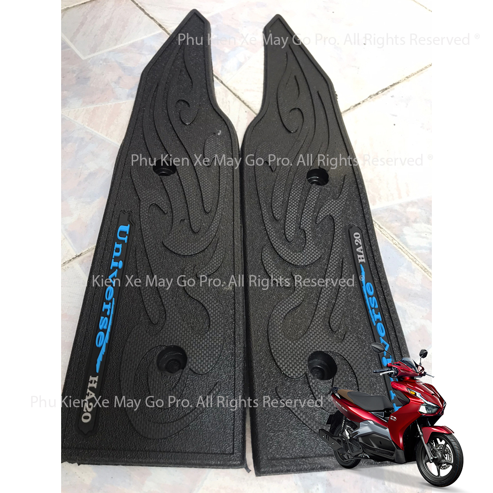 Thảm lót chân air blade cao su chữ xanh