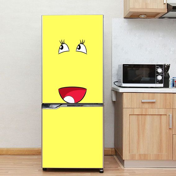 Decal dán tủ lạnh cao cấp - smile 3