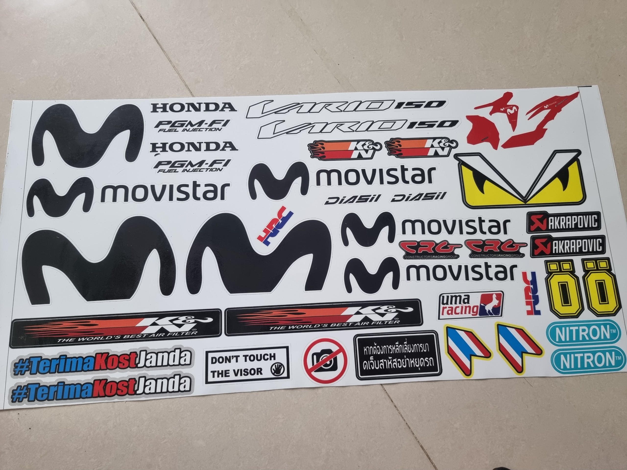 [HCM]Tem xe vario movistar dán xe trắng