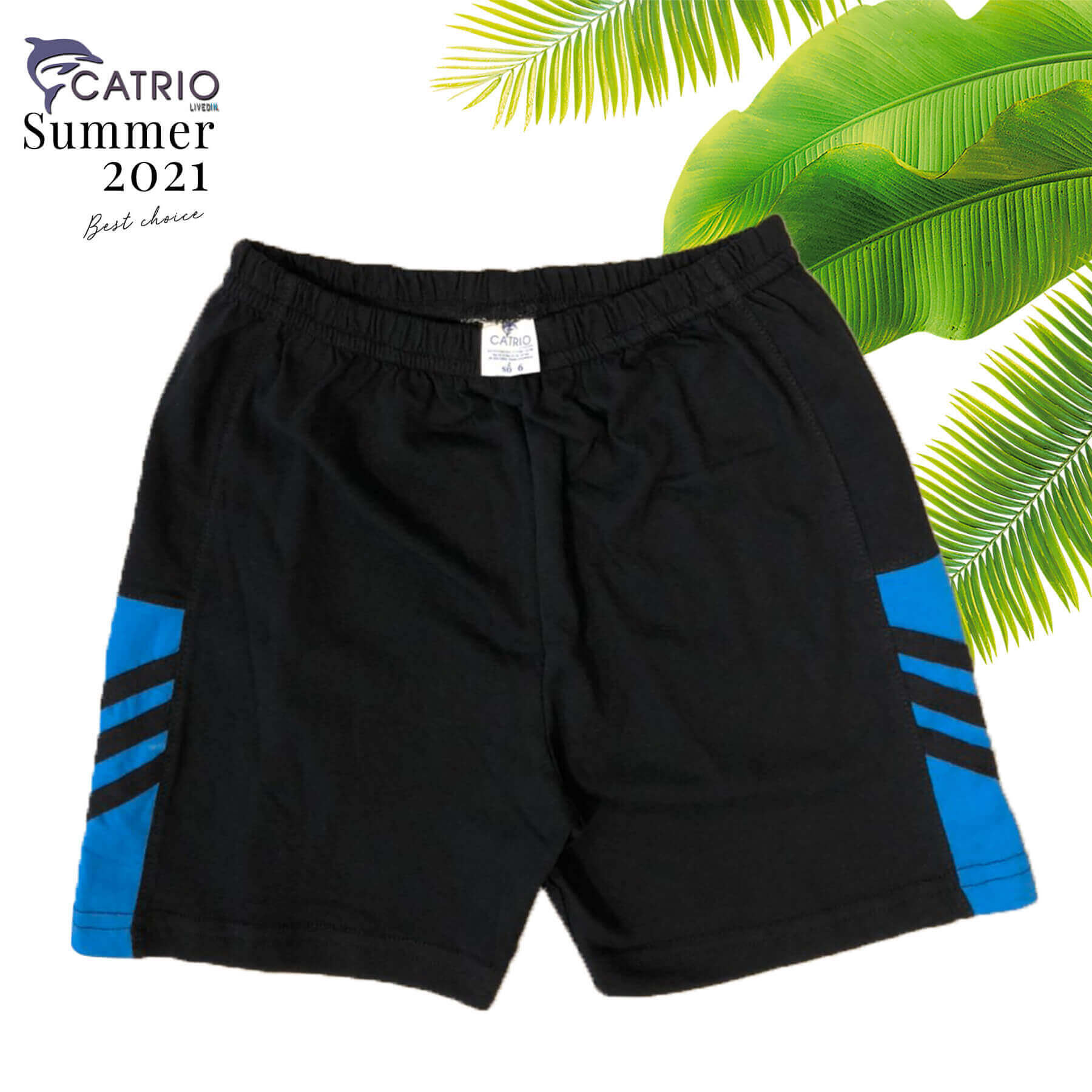 QUẦN ĐÙI BÉ TRAI CATRIO là quần ngắn, quần short trẻ em từ 5 tuổi 20kg đến 18 tuổi 73kg, vải 100% cotton đạt chuẩn xuất khẩu, cạp chun nhẹ nhàng, kết hợp với áo phông ngắn tay tạo thành bộ đồ mùa hè bé trai mặc ở nhà rất mát