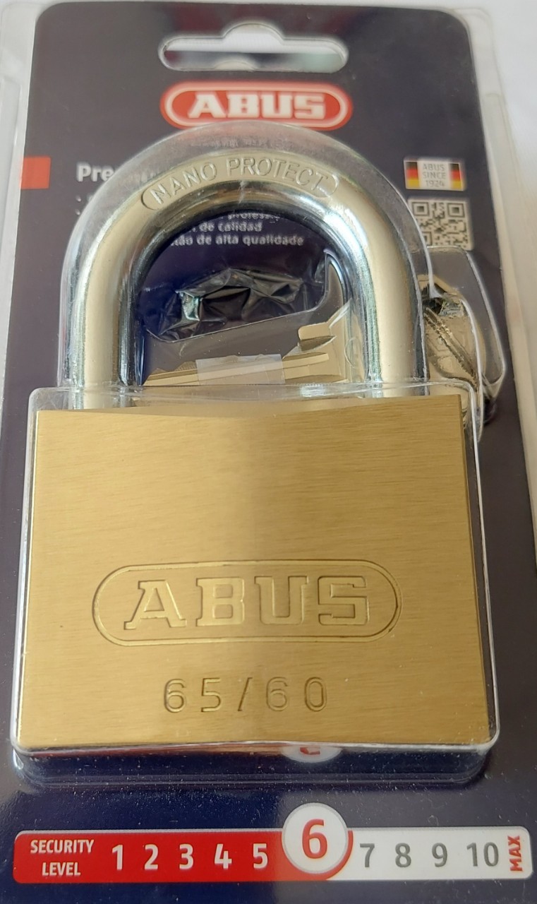 [Hỏa tốc HCM] Khóa treo Đồng BẤM ABUS 65/60 - BH 5 năm