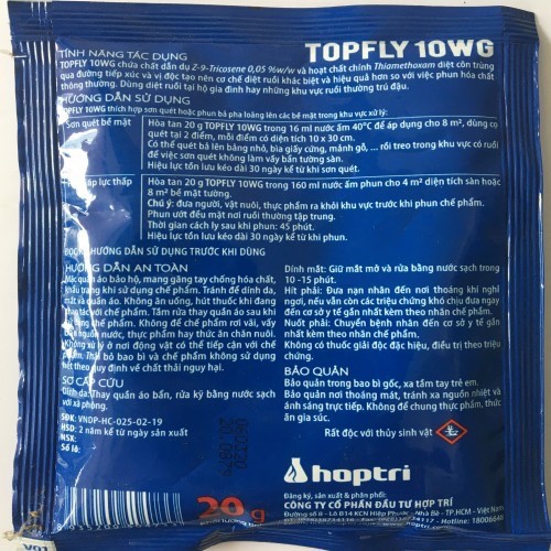 Thuốc diệt ruồi TOPFLY 10WG gói 20g