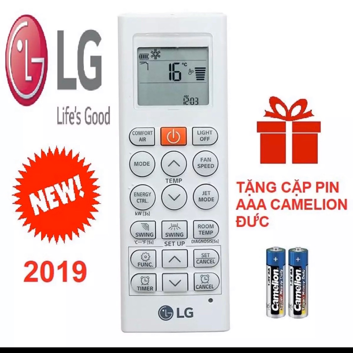 Điều khiển điều hoà LG mới
