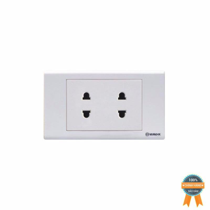 [HCM]Mặt 2 ổ cắm đơn 2 chấu Sino ( Vanlock ) cao cấp