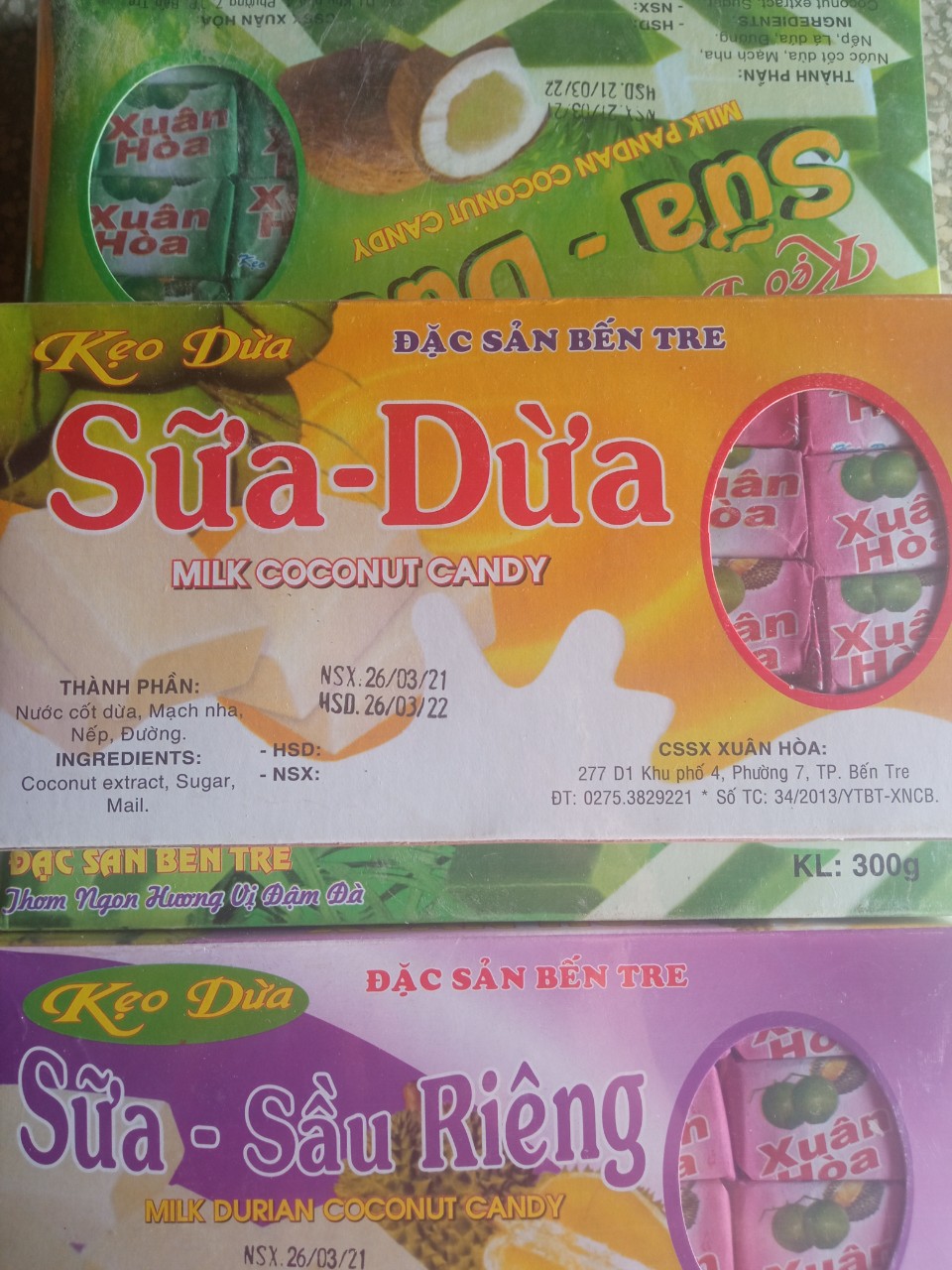 1 hộp kẹo sữa dừa siêu ngon( hộp 300g)