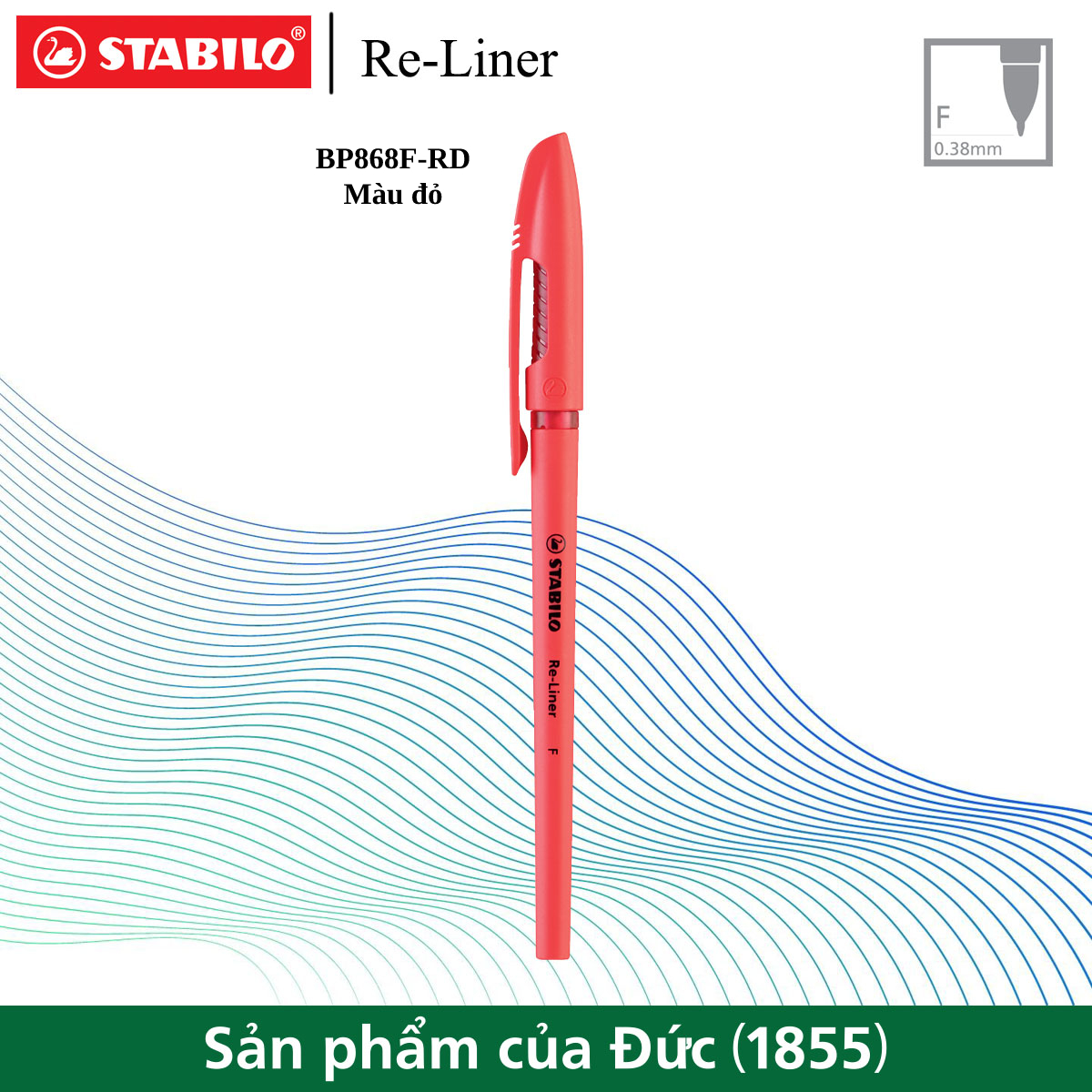 Bút bi STABILO Re-Liner BP868F 0.7mm (Xanh, Đen, Đỏ, Hồng, Tím)